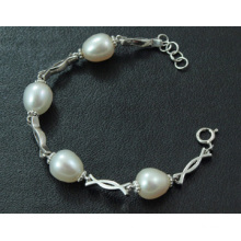 925 Silver Jewelry + Freshwater Pear Bracelet (WSTPA00668)